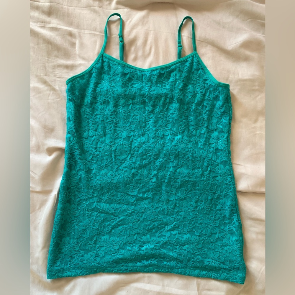 Y2K Floral Laced Cami/Tank Top with Adjustable Sleeves:
• Size: Medium